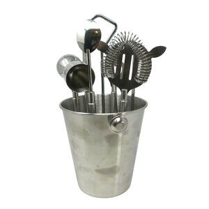 7 Pc Cocktail Shaker & Bar Tools Set - Drink Mixer & Cocktails Barware Set
